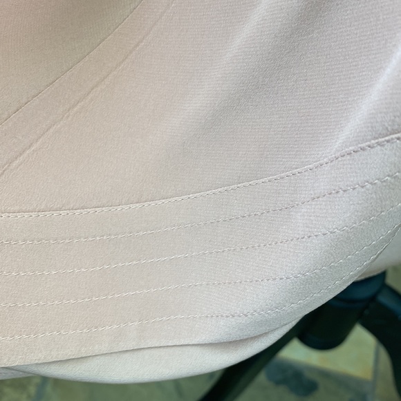 Blush Pink Nude Philosophy Blouse with Bib Front & Double Hem Top Stitch Back - Picture 8 of 10